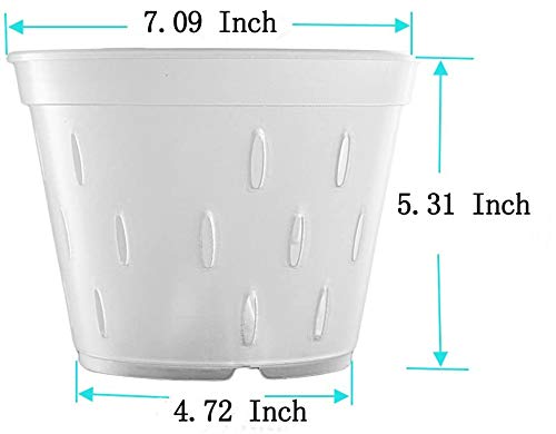 YIKUSH Orchid Pots with Holes 7 inch 10Pack Clear Orchid Pot Plastic Plant Pot Flower Pots Outdoor and Indoor Use - Image 5